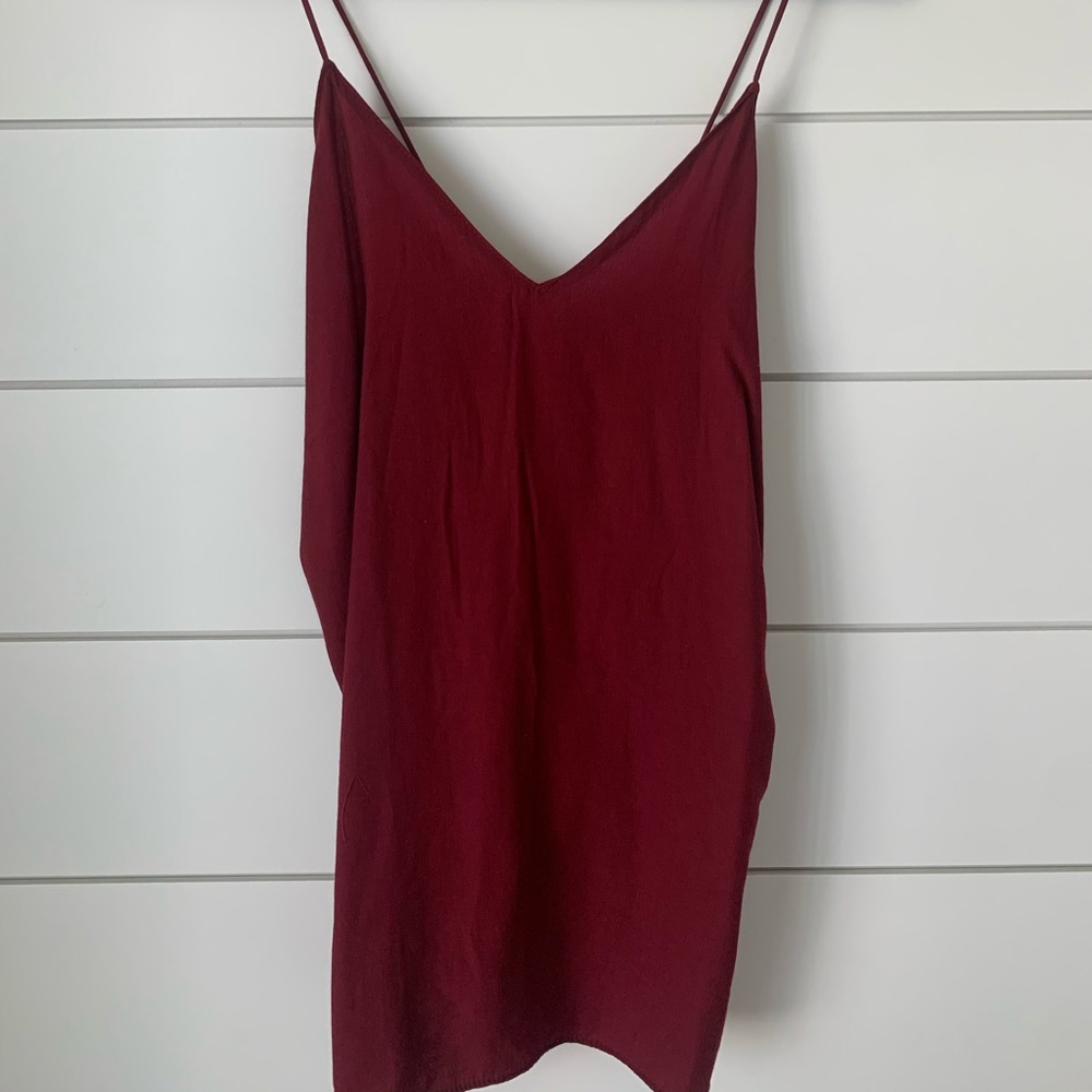 Red low back top